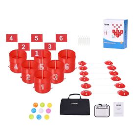 Backyard Golf Game 6 Hole Portable Outdoor Bucket Golf Game for Kids and Adults