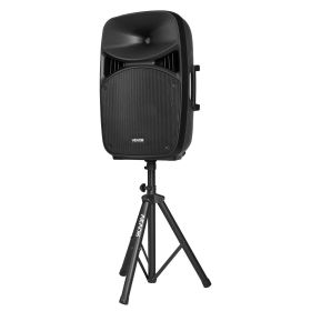 Portable PA System, 2000W (PMPO) Powered, Sound System Set with 3 Channel Mixer, Dual Speakers, Wireless Bluetooth, Microphone, Compact Stands