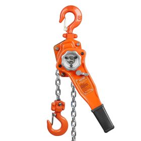 VEVOR Manual Lever Chain Hoist, 3/4 Ton 1650 lbs Capacity 10 FT Come Along, G80 Galvanized Carbon Steel with Weston Double-Pawl Brake
