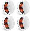 VEVOR 4 PCs 8 Inch in Ceiling Speakers, 100-Watts, Flush Mount Ceiling & in-Wall Speakers System with 8ΩImpedance 89dB Sensitivity