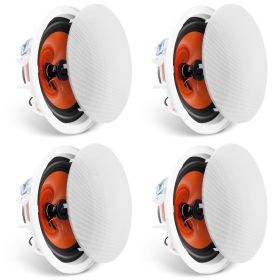 VEVOR 4 PCs 8 Inch in Ceiling Speakers, 100-Watts, Flush Mount Ceiling & in-Wall Speakers System with 8ΩImpedance 89dB Sensitivity