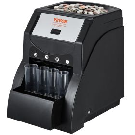 VEVOR USD Coin Sorter, Coin Sorter Machine for USD Coin 1¢ 5¢ 10¢ 25¢, Sorts up to 230 Coins/min
