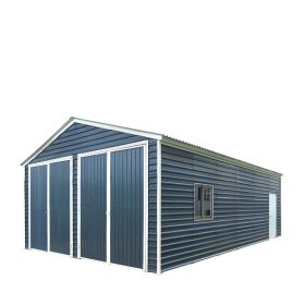 20' x 30' Metal Garage Shed, 9' High Double Front Doors, 13' Peak, 600 Sq-Ft TMG-MS2030