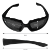 3 pairs Motorcycle Sports Biker Riding Glasses Wind Resistant Eye Protection Women Men Sports Goggles Cycling Glasses Sunglasses Gray/Clear/Yellow