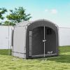 Outsunny Bike Garage Shed Tent, Portable and Waterproof with 210D Oxford Fabric and Carry Bag for 3-4 Bicycles, Dark Gray