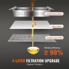 VEVOR Mobile Fryer Filter, 55L Oil Tank Capacity, Oil Filtration System with 10 L/min Oil Filtration Speed