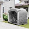 Outsunny Bike Garage Shed Tent, Portable and Waterproof with 210D Oxford Fabric and Carry Bag for 3-4 Bicycles, Dark Gray