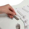 DIY 6 String ST Style Electric Guitar Kits with Mahogany Body, Maple Neck and Accessories White