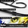 Combo Pack Garden Flag Stand Black 36x16 Inch & Garden Flag God Bless America USA Flag with Eagle 12x18 Inch