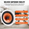 VEVOR 4 PCs 8 Inch in Ceiling Speakers, 100-Watts, Flush Mount Ceiling & in-Wall Speakers System with 8ΩImpedance 89dB Sensitivity