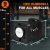 Adjustable Single Dummbbell Or Dumbbells Single Single 50LB Square Dumbbell 9 in 1 Free Weights for Multiweight Options Quick-Lock Adjustable