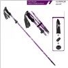 "5-Section Collapsible Trekking Poles - Lightweight Aluminum Alloy with External Lock, Adjustable 24-55" for Hiking"