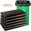 50/100PCS Heavy Duty Trash Bags,30-65Gallon Black Trash Bags, Heavy Duty Black Garbage Bags,Extra Large Black Bags for Lawn, Leaf