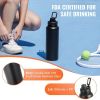 Insulated Water Bottle Stainless Steel with Wide Mouth Lid