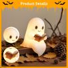 Cute Ghost Reading Book Lamp, Cute Halloween Ghost Night Light