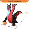 12FT Halloween Inflatables Decoration Giant Ghost with 3-Colored Flame Rotation LED Light Spooky Halloween Decorations Outdoor Blow Up Yard Decoration