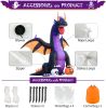 12FT Halloween Inflatables Decoration Giant Ghost with 3-Colored Flame Rotation LED Light Spooky Halloween Decorations Outdoor Blow Up Yard Decoration