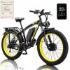 Electric Bike KETELES 48V 23AH Dual Motor 1000W*2 26"*4.0 MTB