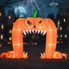 12FT Halloween Inflatables Decoration Giant Ghost with 3-Colored Flame Rotation LED Light Spooky Halloween Decorations Outdoor Blow Up Yard Decoration